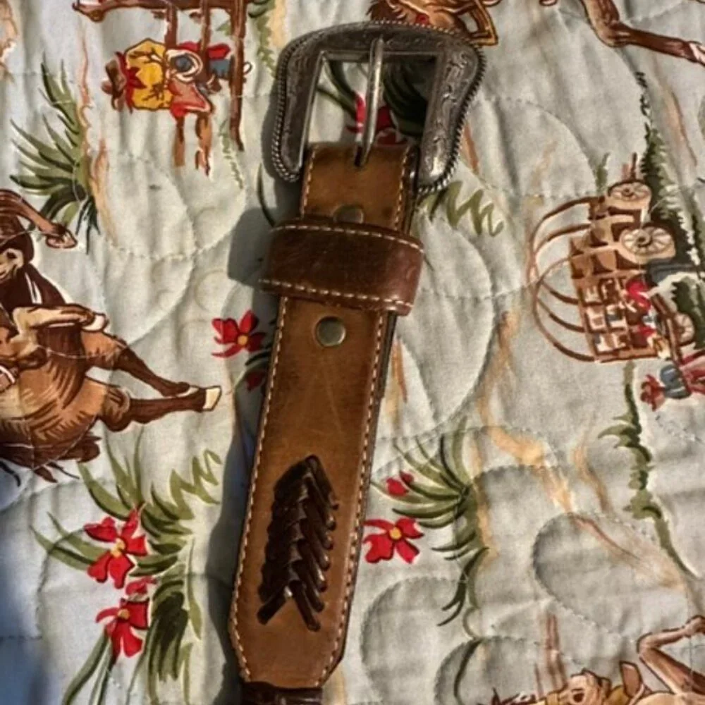 Leather Cowboy Belt for Boys